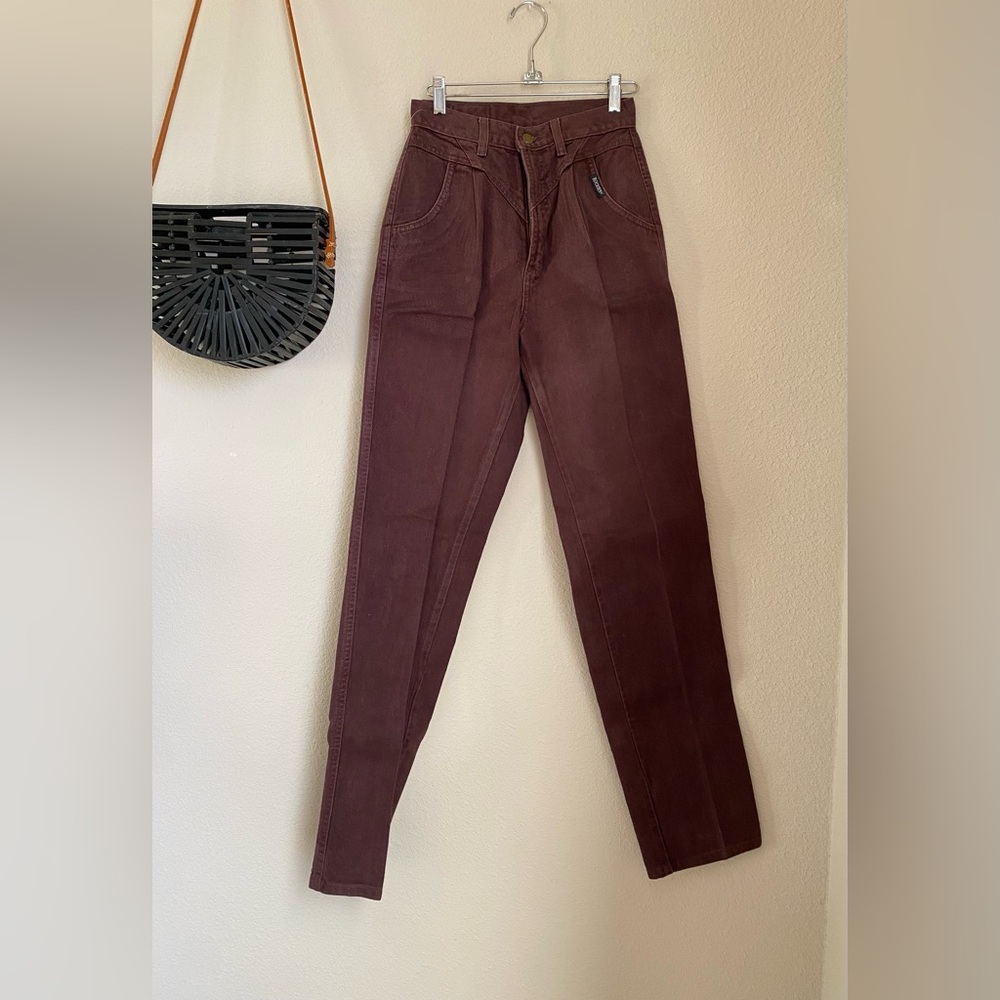 Vintage Rocky Mountain Rockies Brown Denim High Waist Jeans, Size 3/4